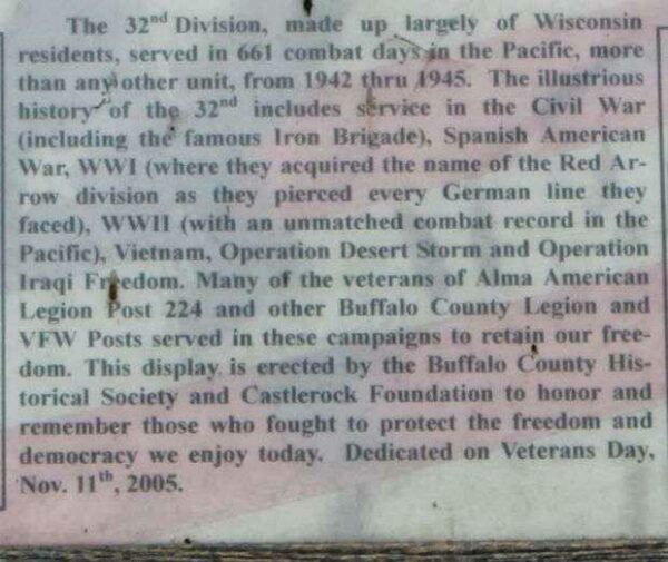 WORLD WAR II CAPTURED CANNONS MEMORIAL PLAQUE III