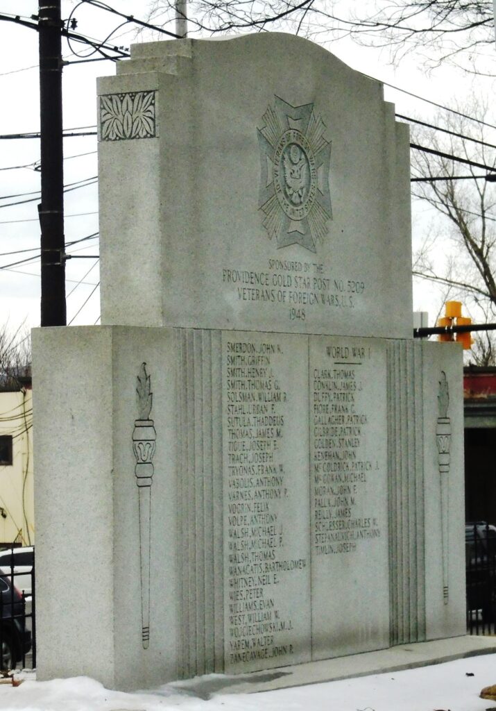 VFW POST NO. 5209 WORLD WARS MEMORIAL BACK