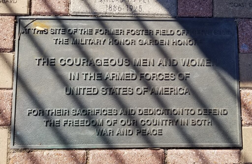 MILITARY HONOR GARDEN MEMORIAL PLAQUE