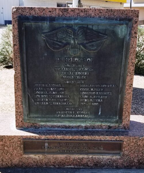 AMERICAN LEGION POST NO. 98 WAR MEMORIAL