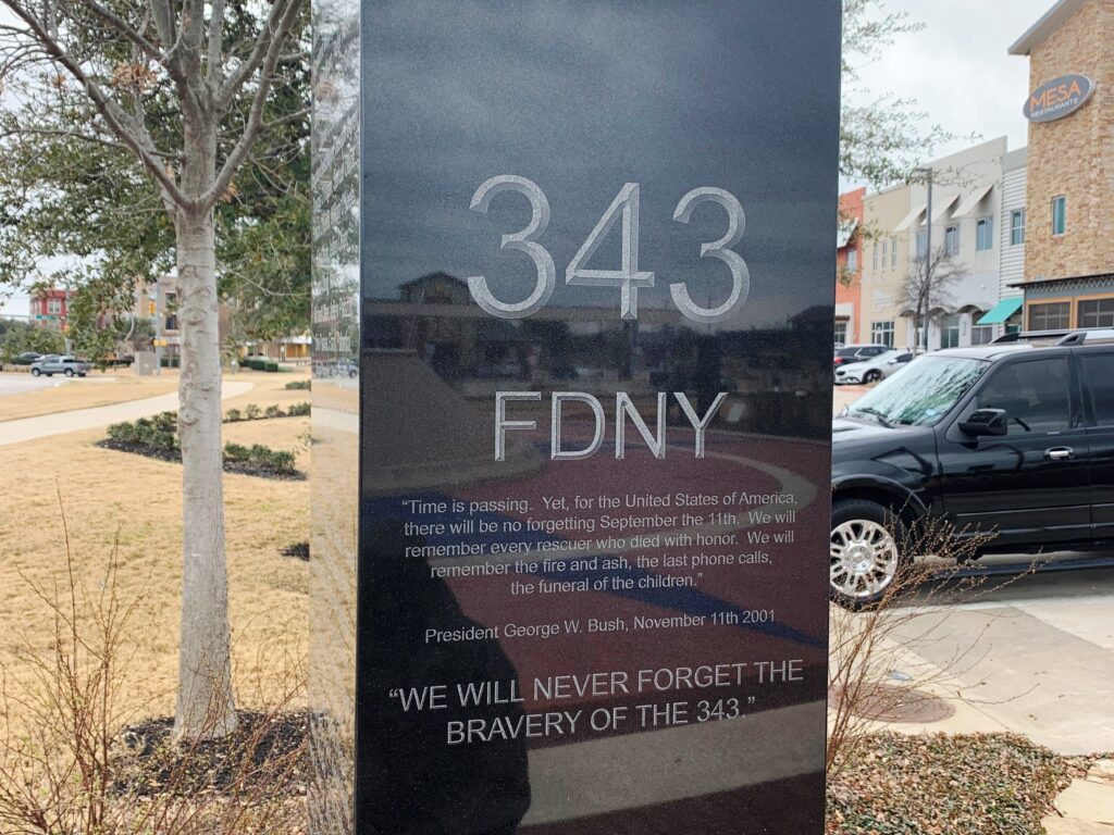 GRAPEVINE SEPTEMBER THE 11TH MEMORIAL STONE