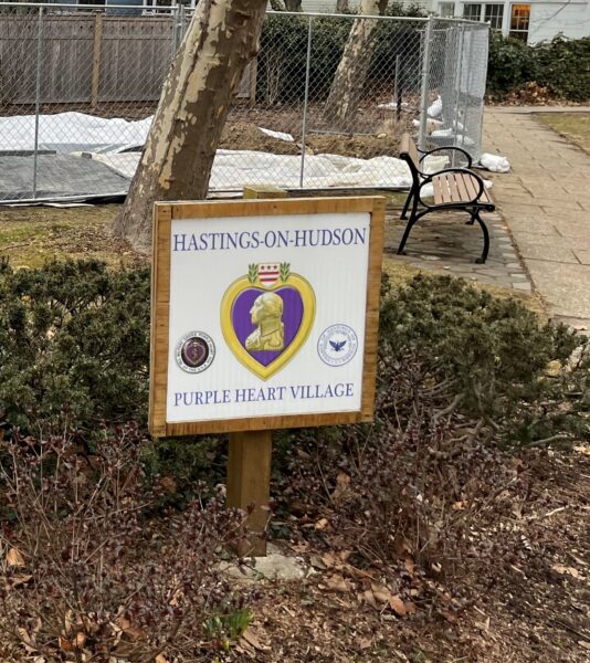 HASTINGS-ON-HUDSON PURPLE HEART VILLAGE MEMORIAL PLAQUE