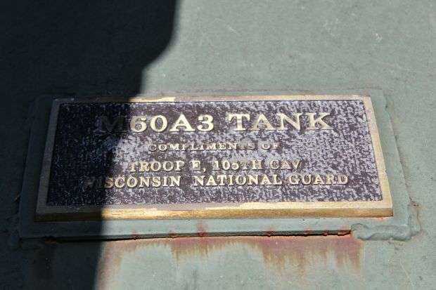 MONDOVI VETERANS MEMORIAL TANK PLAQUE