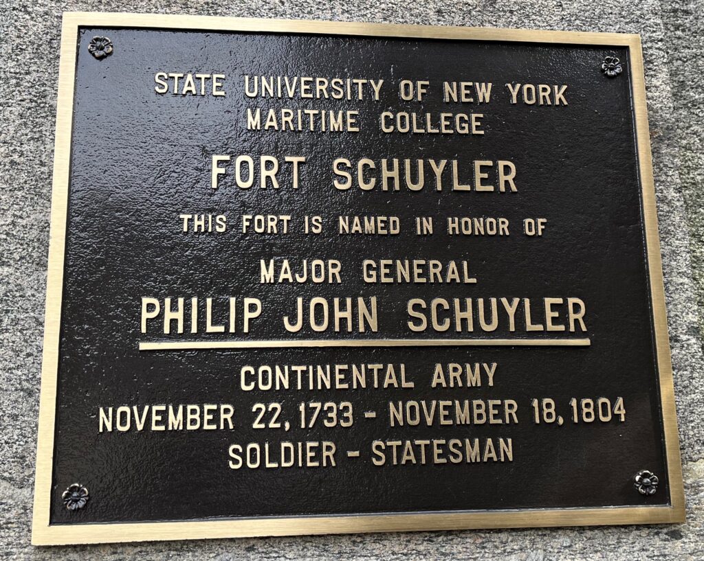 MAJOR GENERAL PHILIP JOHN SCHUYLER CONTINENTAL ARMY MEMORIAL PLAQUE