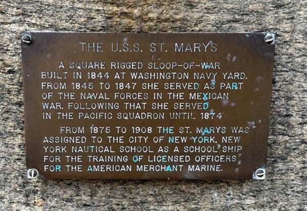 THE U.S.S. ST. MARYS WAR MEMORIAL BELL PLAQUE