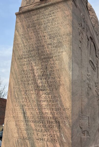 FLUSHING WORLD WAR I MEMORIAL SIDE B