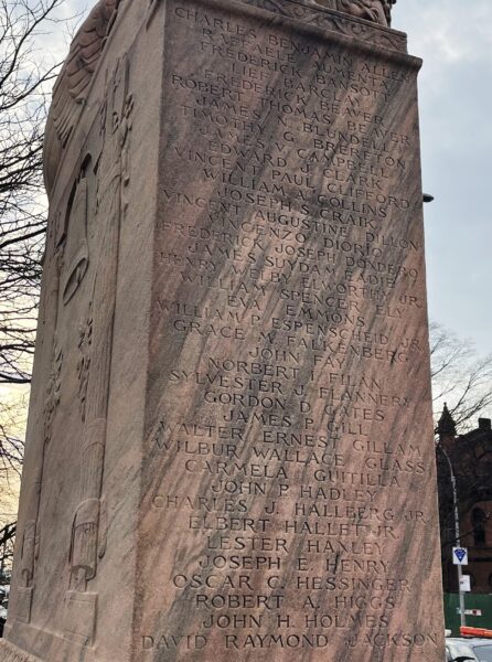 FLUSHING WORLD WAR I MEMORIAL SIDE A