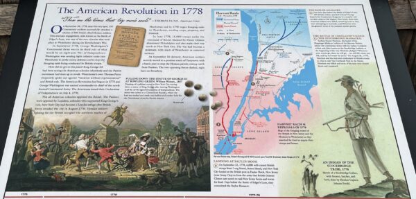 THE AMERICAN REVOLUTION IN 1778 WAR MEMORIAL PANEL
