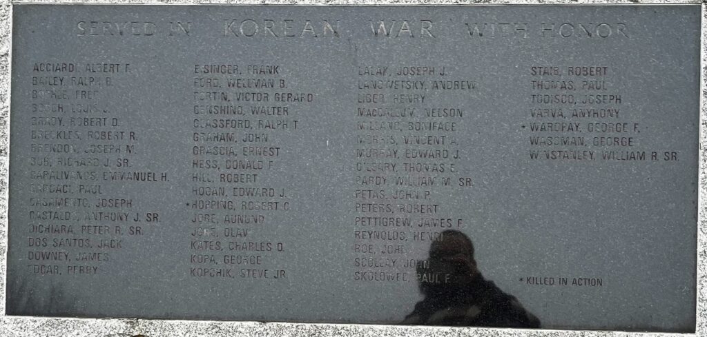 HASTINGS ON HUDSON KOREAN WAR MEMORIAL PLAQUE