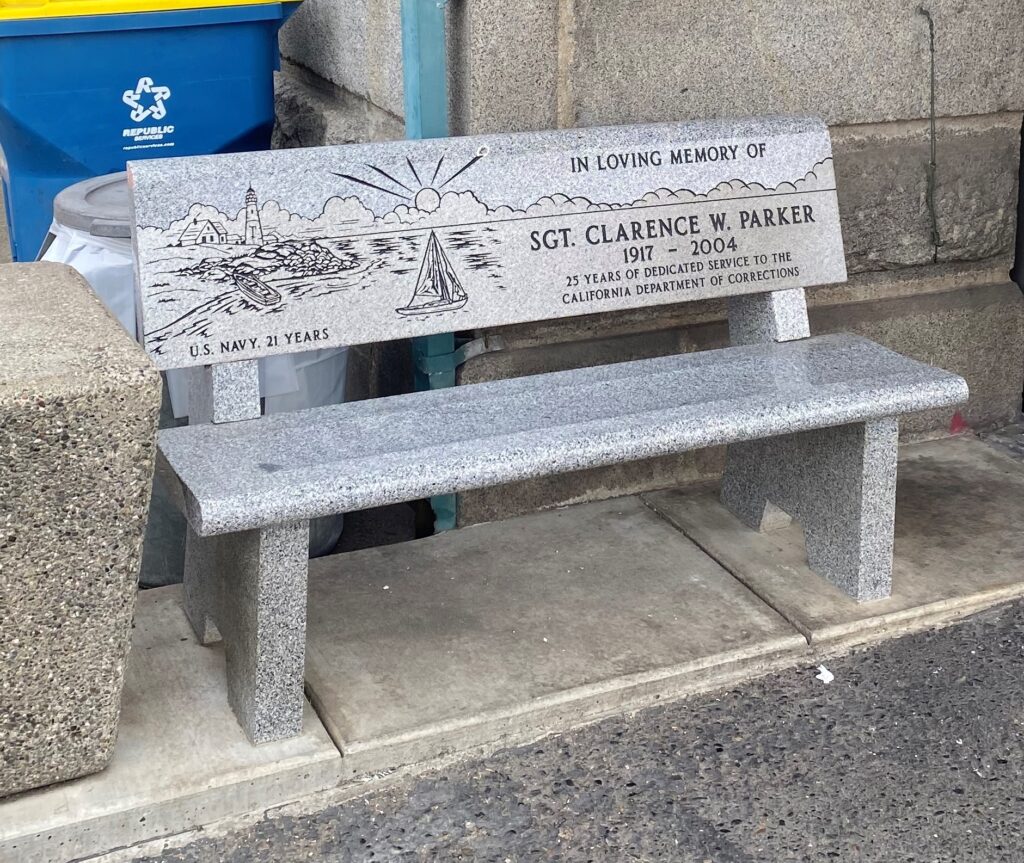 SGT. CLEARENCE W. PARKER WAR MEMORIAL BENCH