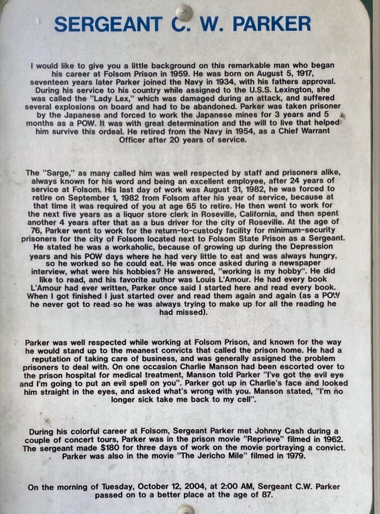 SERGEANT C.W. PARKER WAR MEMORIAL PLAQUE