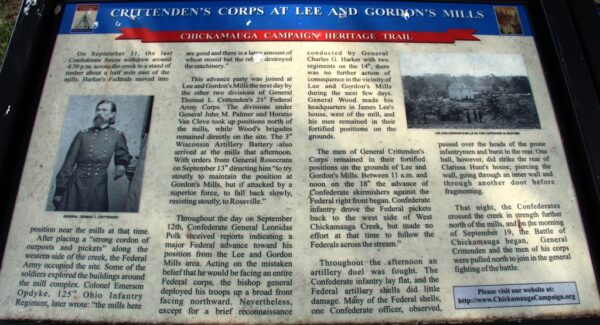 CRITTENDEN’S CORPS AT LEE AND GORDON’S MILLS MEMORIAL PANEL