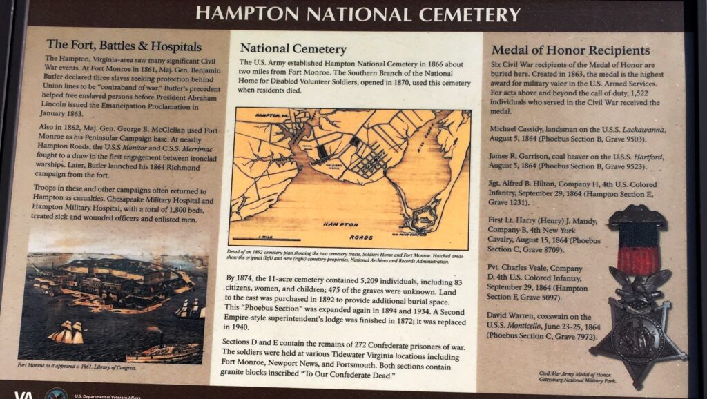 HAMPTON NATIONAL CEMETERY WAR MEMORIAL PLAQUE