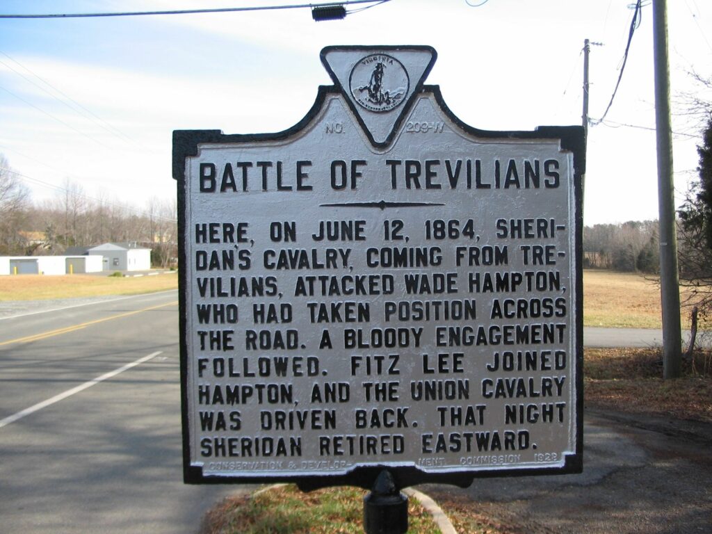 BATTLE OF TREVILIANS WAR MEMORIAL MARKER