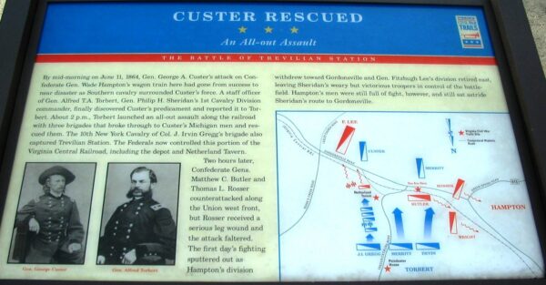CUSTER RESCUED WAR MEMORIAL PANEL