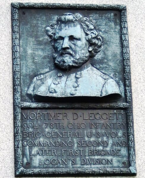 MORTIMER D. LEGGETT WAR MEMORIAL BRONZE RELIEF PORTRAIT