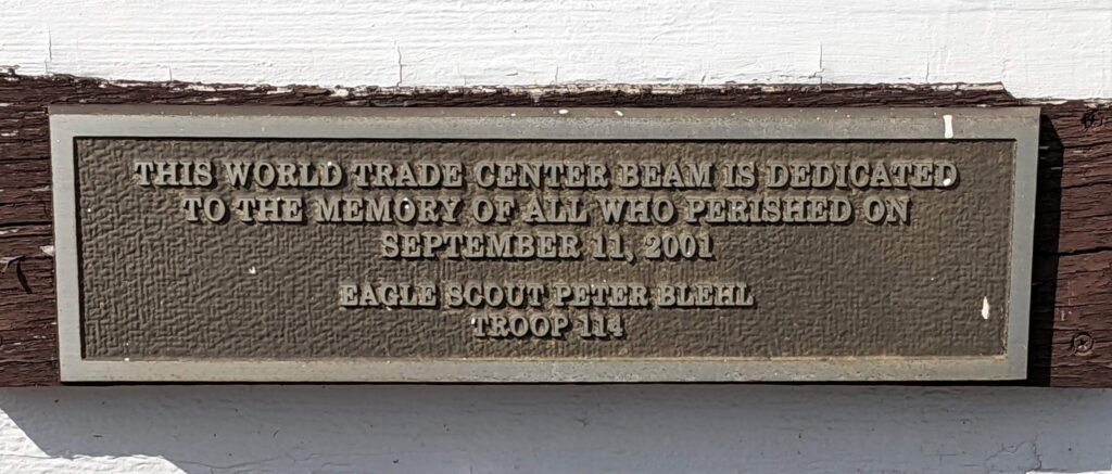 EAGLE SCOUT TROOP 114 SEPTEMBER 11, 2001 MEMORIAL PLAQUE