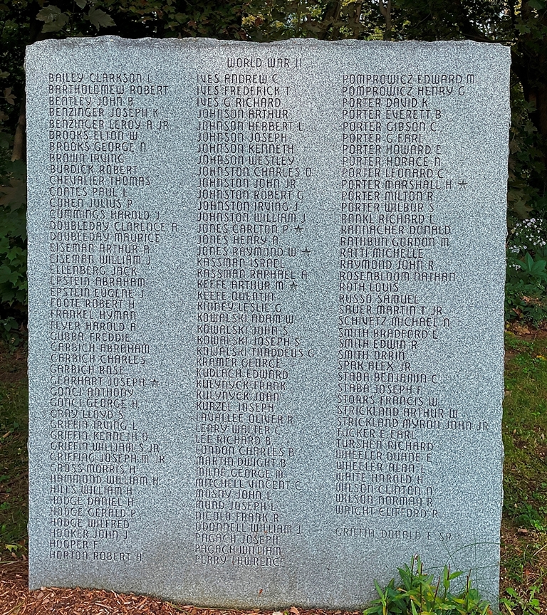 TOWN OF HEBRON WAR VETERANS LEFT STONE