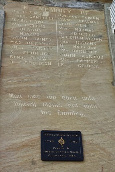 IN MEMORY OF REVOLUTIONARY SOLDIERS WAR MEMORIAL WALL