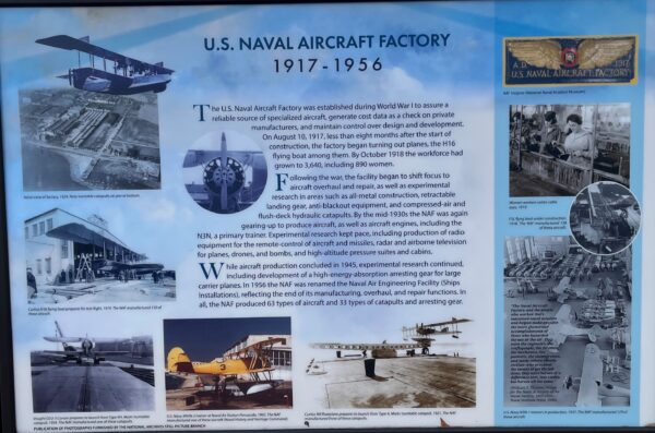 U.S. NAVAL AIRCRAFT FACTORY MEMORIAL PANEL