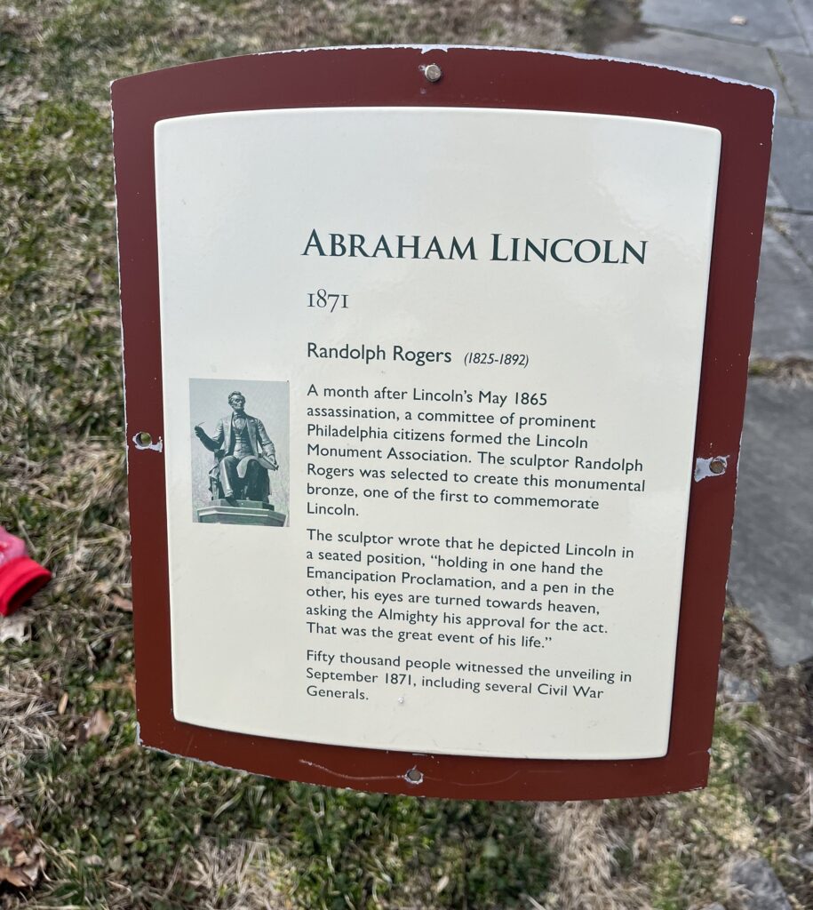 ABRAHAM LINCOLN FROM A GRATEFUL PEOPLE MEMORIAL PLAQUE E