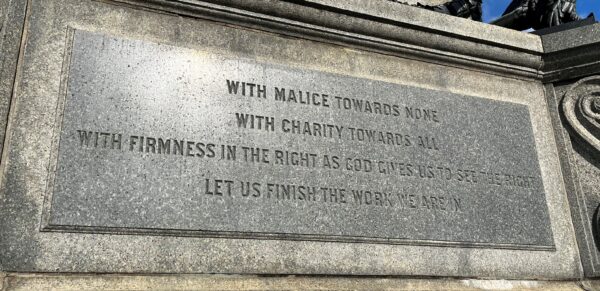 ABRAHAM LINCOLN FROM A GRATEFUL PEOPLE MEMORIAL PLAQUE D