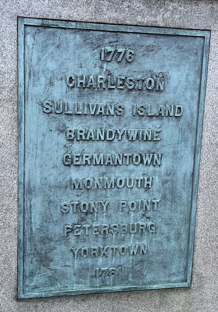 MAJOR GENERAL PETER MULENBERG REVOLUTIONARY WAR MEMORIAL PLAQUE A
