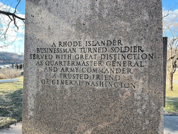 GENERAL NATHANAEL GREENE REVOLUTIONARY WAR MEMORIAL STONE A
