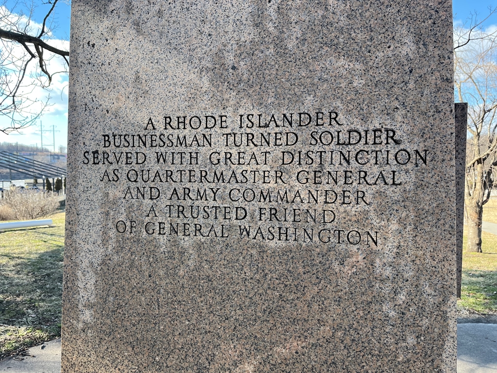 GENERAL NATHANAEL GREENE REVOLUTIONARY WAR MEMORIAL STONE A
