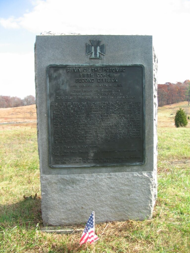 ARMY OF THE POTOMAC FIFTH CORPS SECOND DIVISION MEMORIAL
