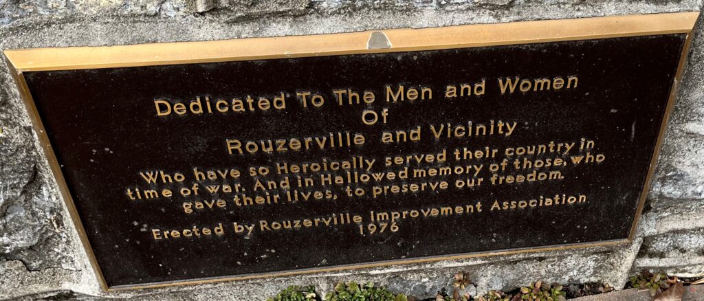 ROUZERVILLE WORLD WAR II MEMORIAL PLAQUE B