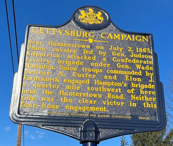 GETTYSBURG CAMPAIGN WAR MEMORIAL MARKER XXIV