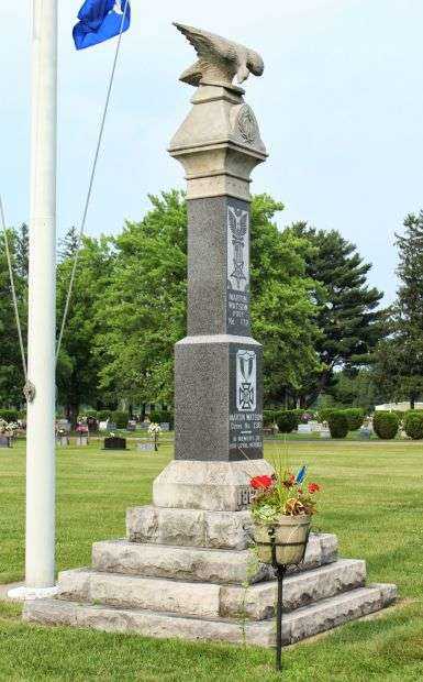 WAYSIDE CEMETERY G.A.R. CIVIL WAR MEMORIAL
