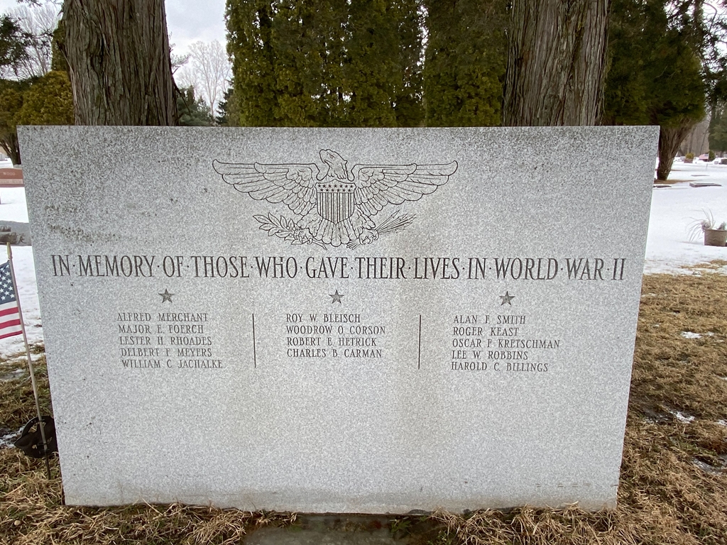 DIMONDALE CEMETERY WORLD WAR II MEMORIAL