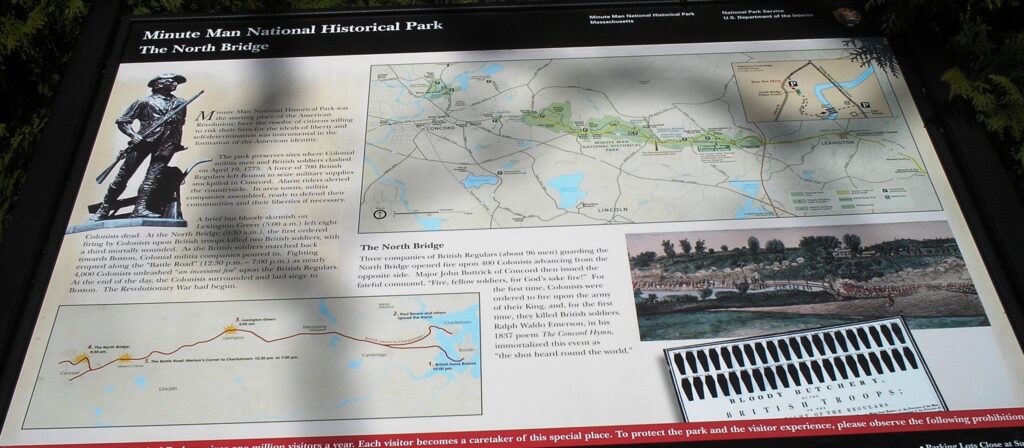 THE NORTH BRIDGE REVOLUTIONARY WAR MEMORIAL PANEL