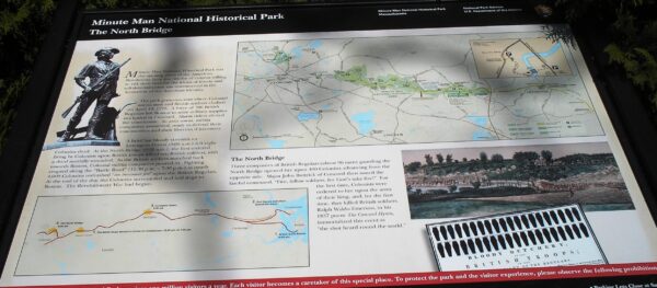 THE NORTH BRIDGE REVOLUTIONARY WAR MEMORIAL PANEL