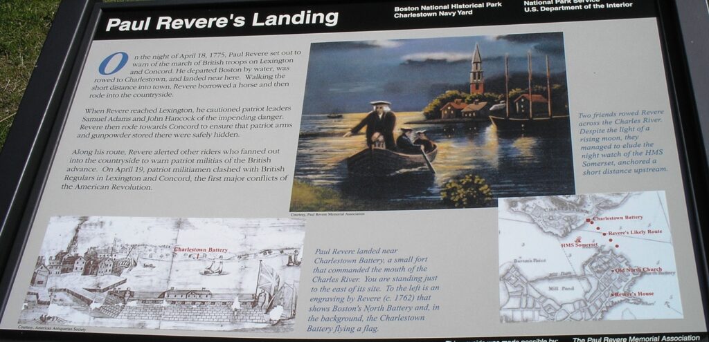 PAUL REVERE’S LANDING REVOLUTIONARY WAR MEMORIAL PANEL