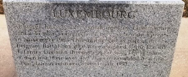 LUXEMBOURG KOREAN WAR MEMORIAL