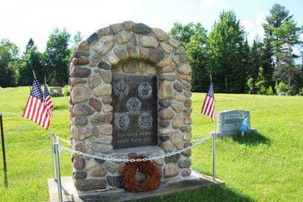 CAYUGA UNION CEMETERY VETERANS MEMORIAL BACK