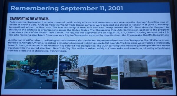 CHESAPEAKE REMEMBERING SEPTEMBER 11, 2001 MEMORIAL PANEL A