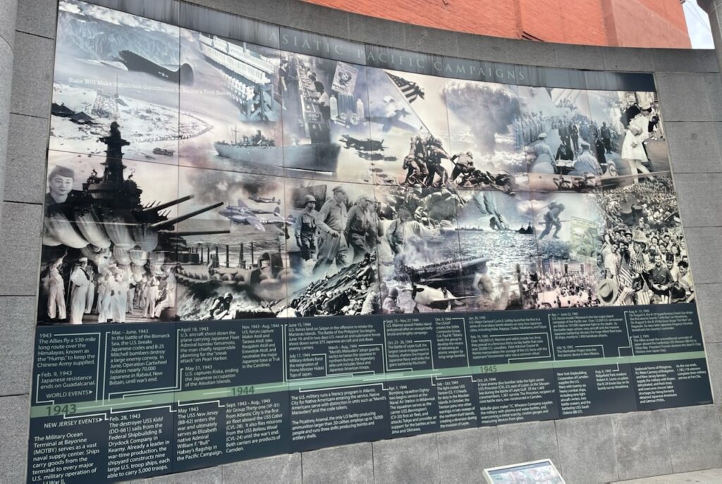 NEW JERSEY WORLD WAR II MEMORIAL ASIATIC CAMPAIGN WALL B