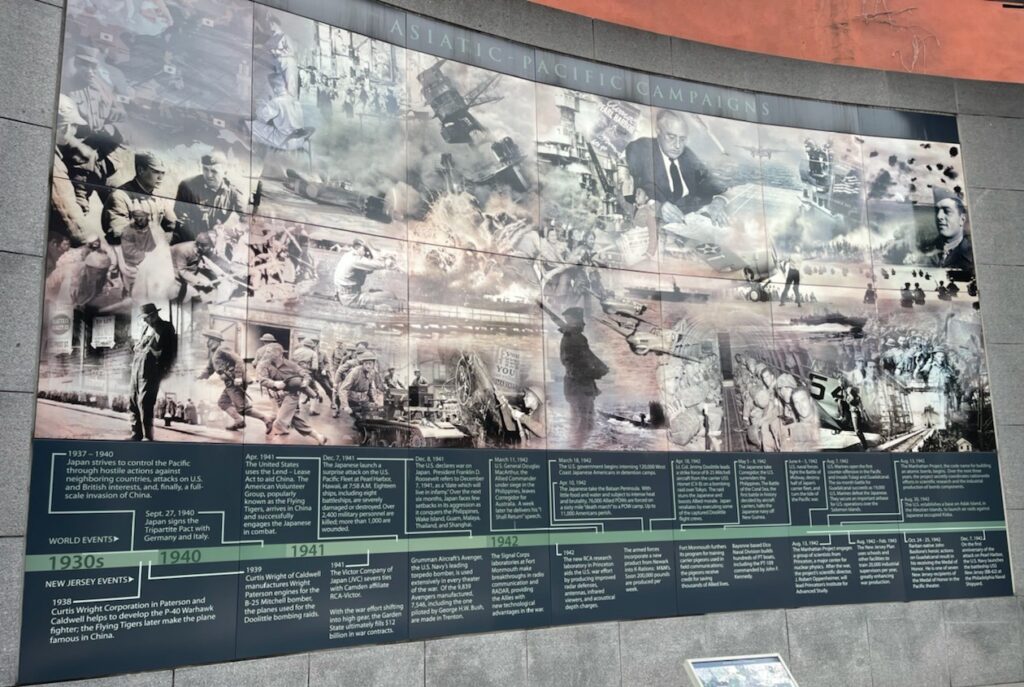 NEW JERSEY WORLD WAR II MEMORIAL ASIATIC CAMPAIGN WALL A