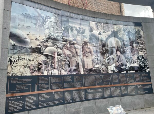 NEW JERSEY WORLD WAR II MEMORIAL EUROPEAN CAMPAIGN WALL B