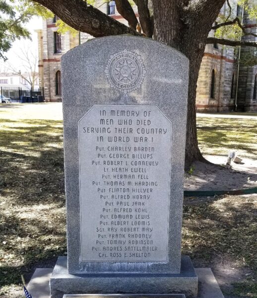 GOLIAD COUNTY WORLD WAR I MEMORIAL