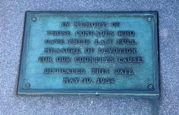 VFW POST 3500 WAR VETERANS MEMORIAL PLAQUE