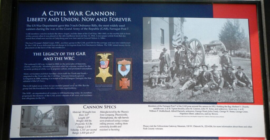 A CIVIL WAR CANNON MEMORIAL PLAQUE