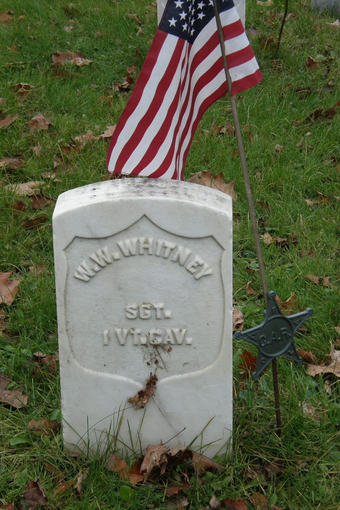 W.W. WHITNEY WAR MEMORIAL CEMETERY STONE