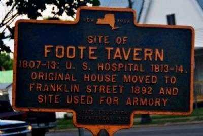 SITE OF FOOTE TAVERN MEMORIAL MARKER