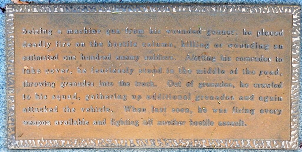 LUTHER H. STORY MEDAL OF HONOR WAR MEMORIAL PLAQUE