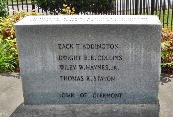 TOWN OF CLERMONT SUPREME SACRIFICE MEMORIAL